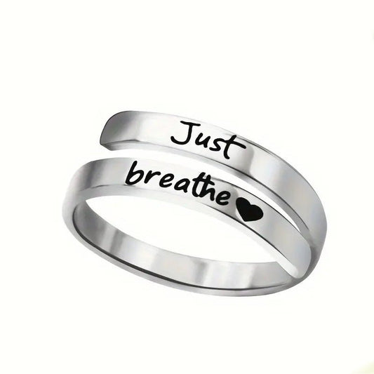Silver Spiral Heart Ring