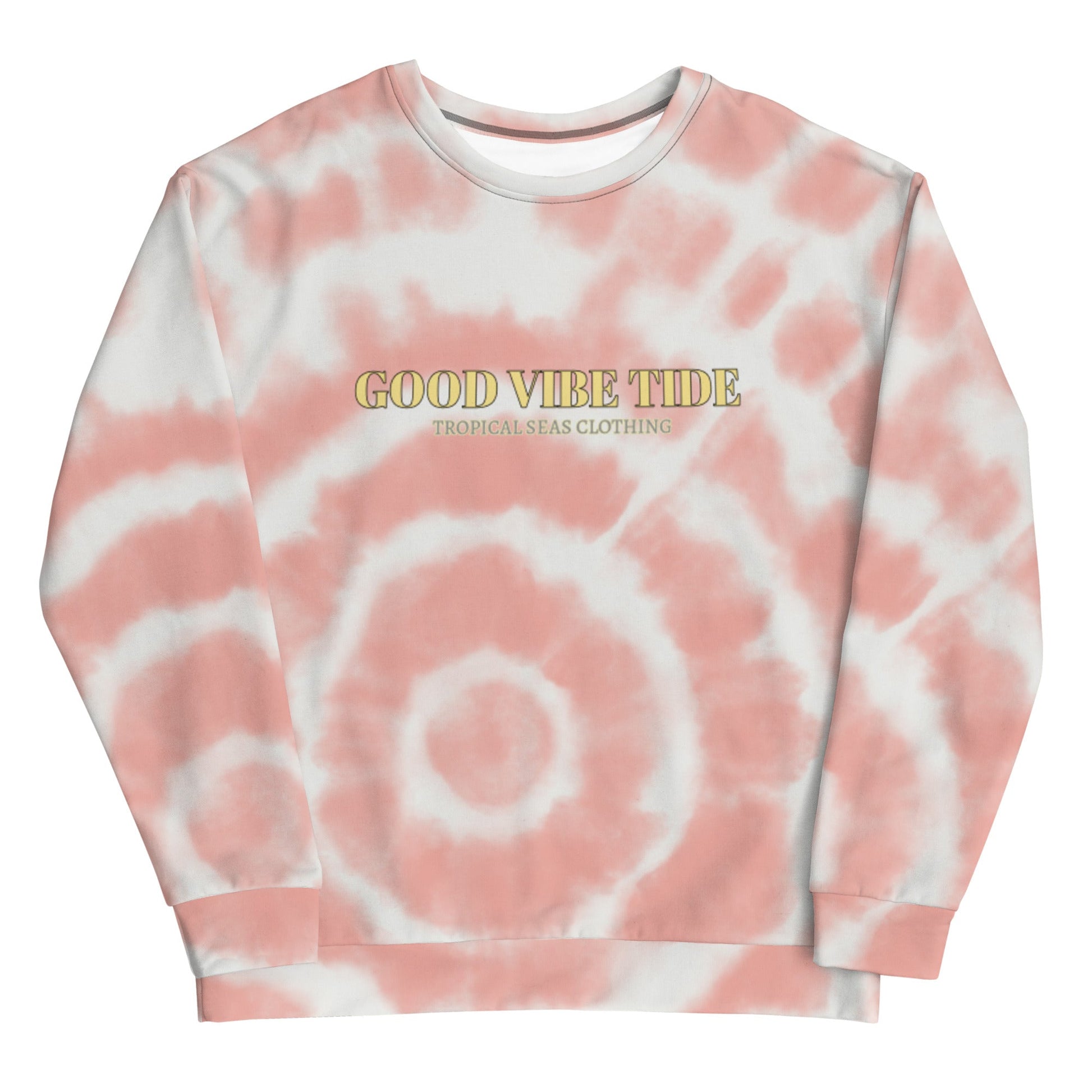 Peach Tie-Dye Vibe Tropical Sweatshirt - KittyKat Lane LLC