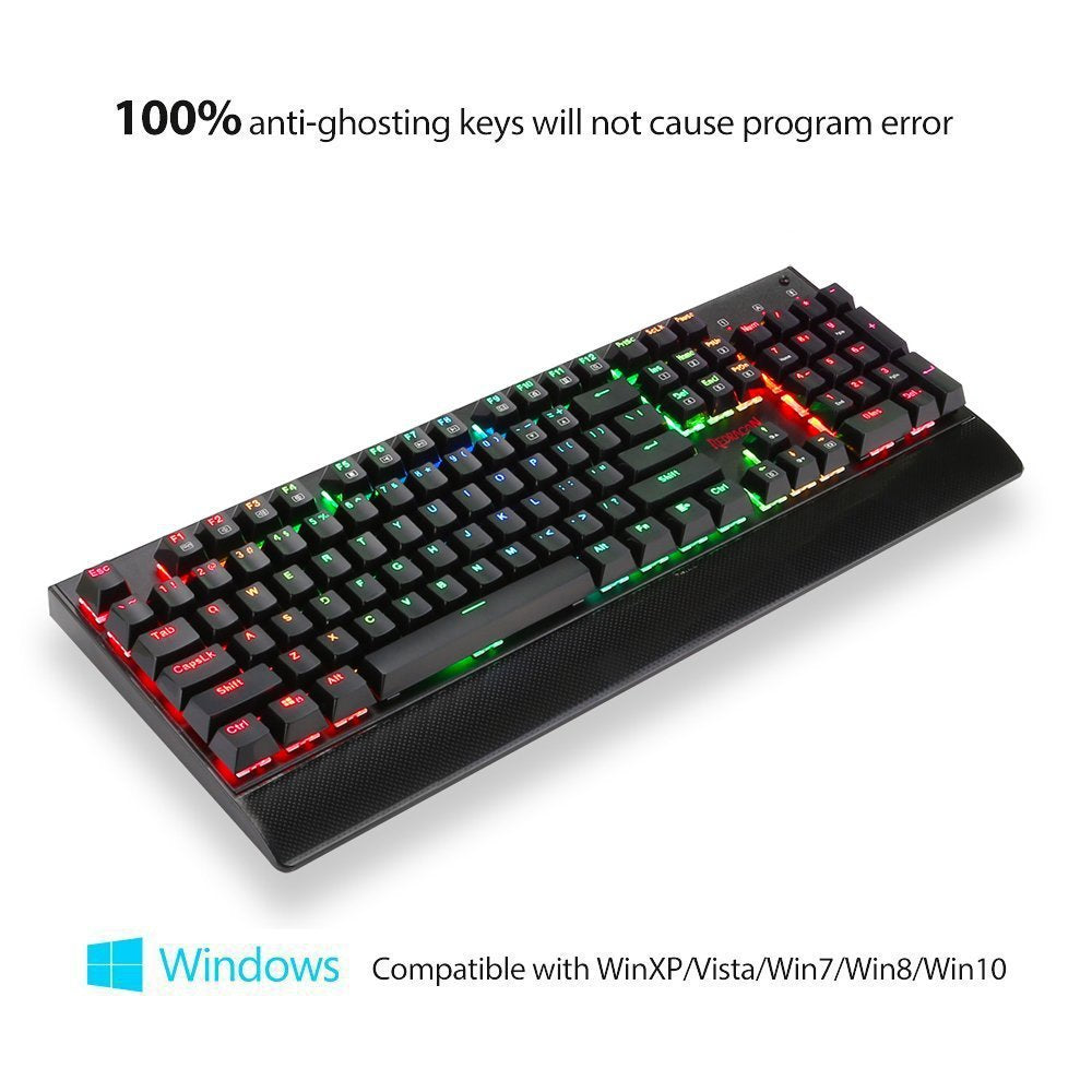 Redragon K557 RGB Mechanical Gaming Keyboard 104 Keys - KittyKat Lane LLC