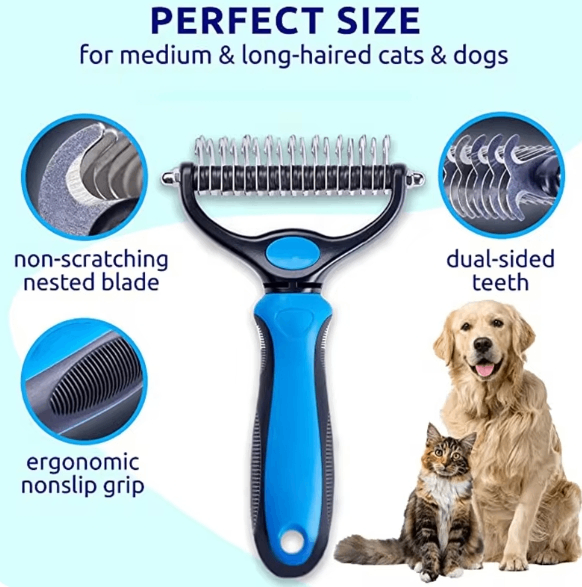 Professional Double-Sided Pet Grooming Brush - KittyKat Lane LLC