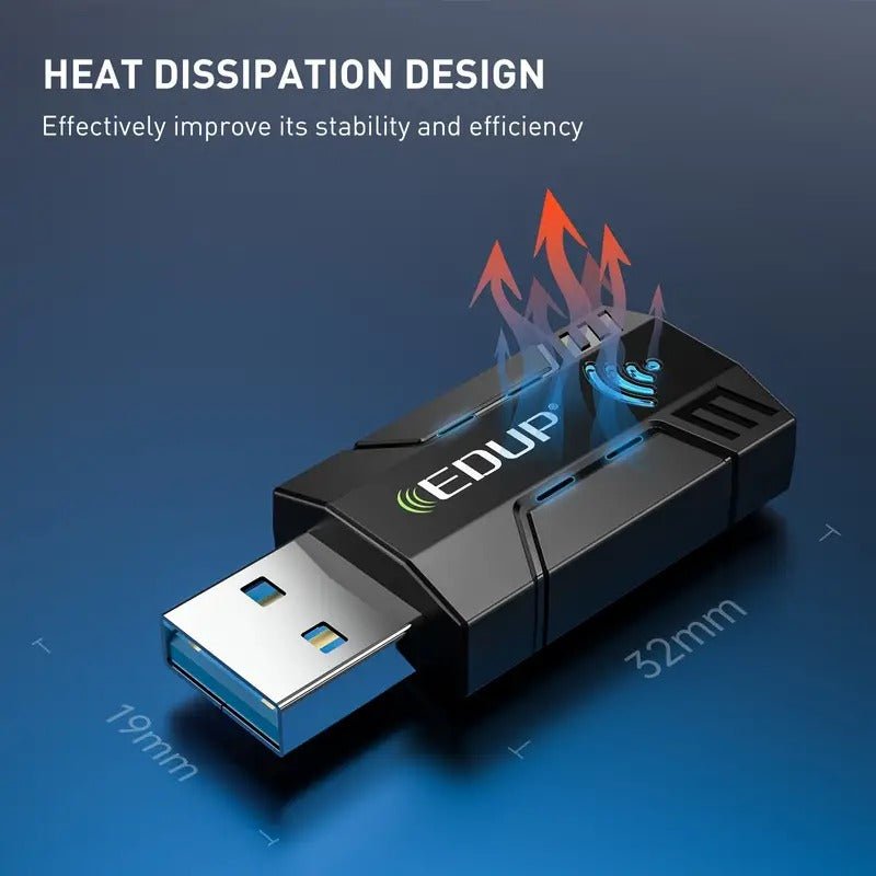 EDUP AC1300Mbps USB WiFi Adapter for PC and Laptop - KittyKat Lane LLC