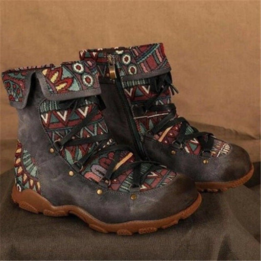 Plus Size Women's Winter Flat Short Boots - KittyKat Lane LLC