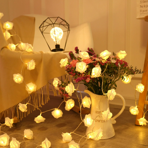 LED Rose Flower String Lights - KittyKat Lane LLC