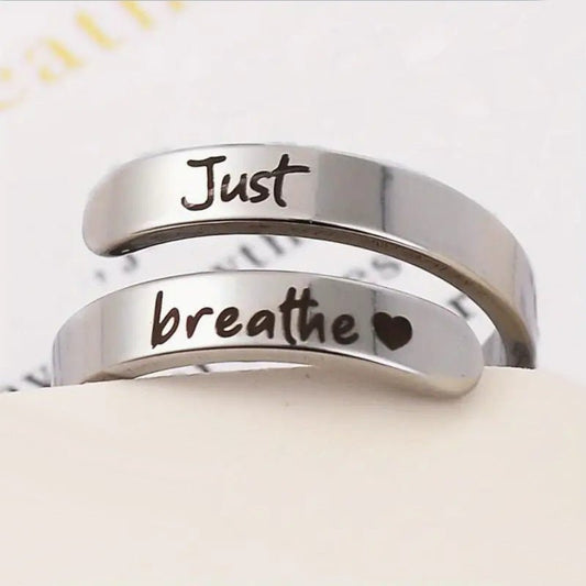 Silver Spiral Heart Ring