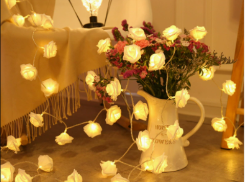 LED Rose Flower String Lights - KittyKat Lane LLC