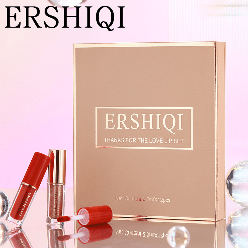 12 pcs Moisturizing Velvet Matte Lipstick Gift Box - KittyKat Lane LLC