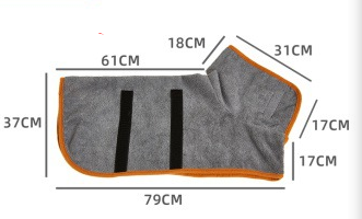 Microfiber Dog Bathrobe Towel for Fast Drying - KittyKat Lane LLC