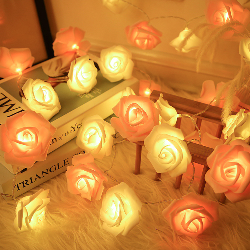 LED Rose Flower String Lights - KittyKat Lane LLC