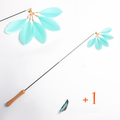 Wooden Cat Teaser Wand - Retractable Cat Toy - KittyKat Lane LLC