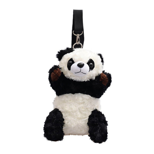 Cute Plush Panda Mini Shoulder Bag, Cartoon Crossbody - KittyKat Lane LLC