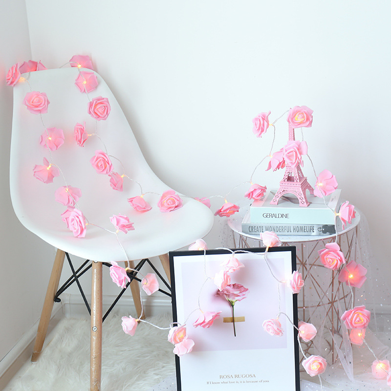 LED Rose Flower String Lights - KittyKat Lane LLC