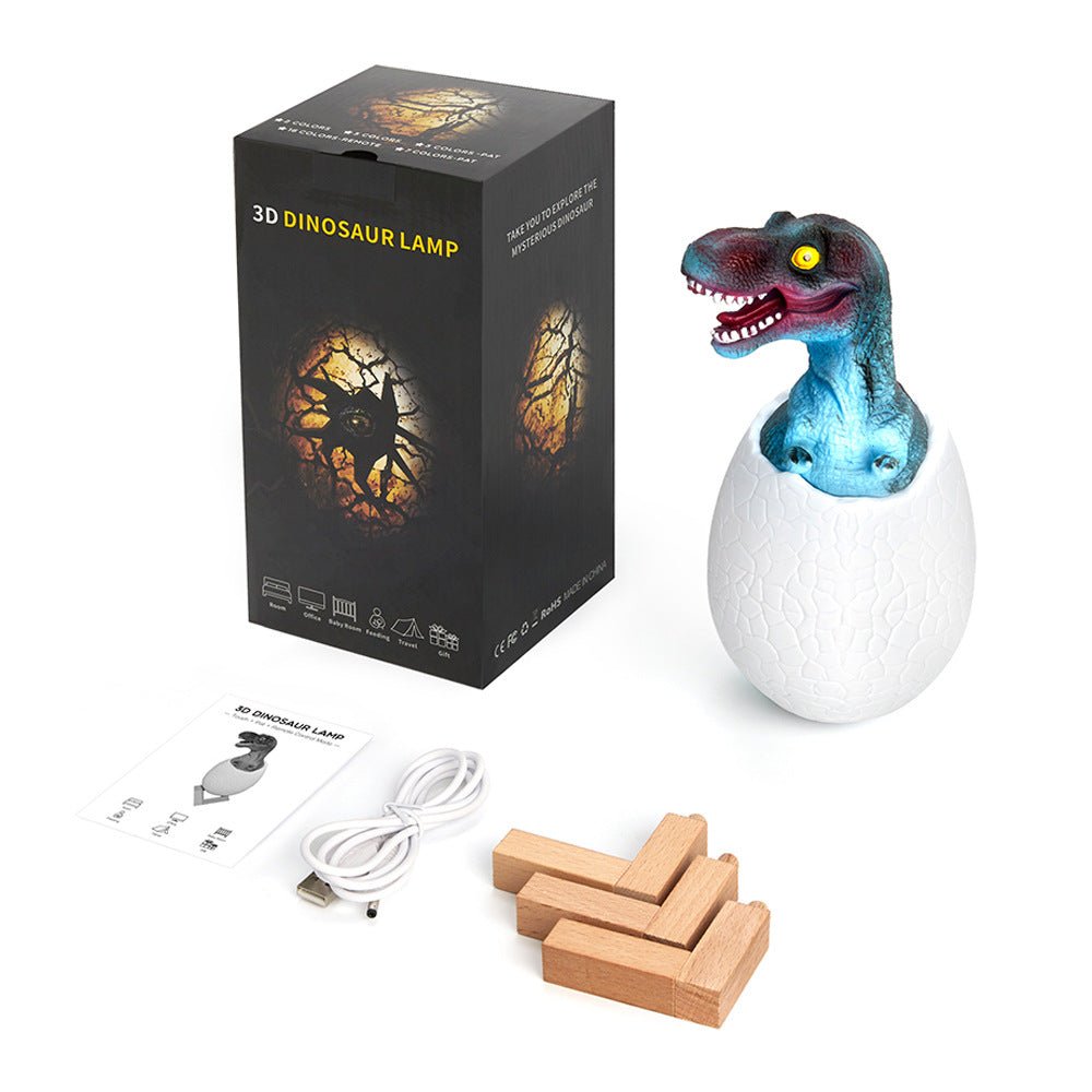 3D Dinosaur Night Light with Touch Control & USB - KittyKat Lane LLC