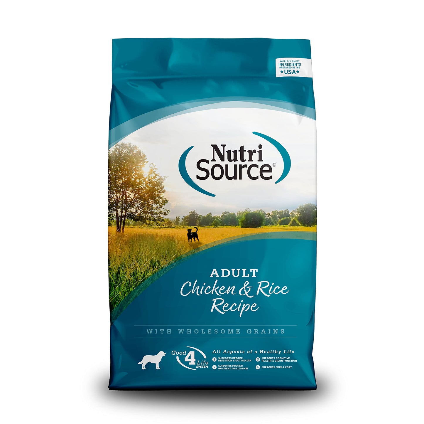 NutriSource Adult Dog Food Made with Chicken and Rice with Wholesome Grains 15LB Dry Dog Food - KittyKat Lane LLC