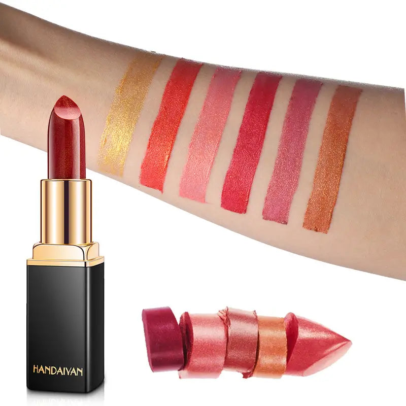 Color-Changing Metallic Pearlescent Gilded Lipstick