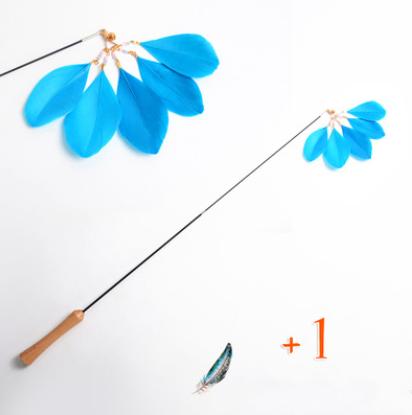 Wooden Cat Teaser Wand - Retractable Cat Toy - KittyKat Lane LLC