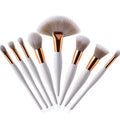  4 pieces - white handle gold tube - gray white hair