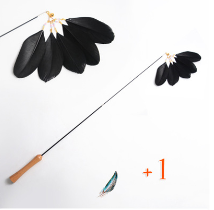 Wooden Cat Teaser Wand - Retractable Cat Toy - KittyKat Lane LLC